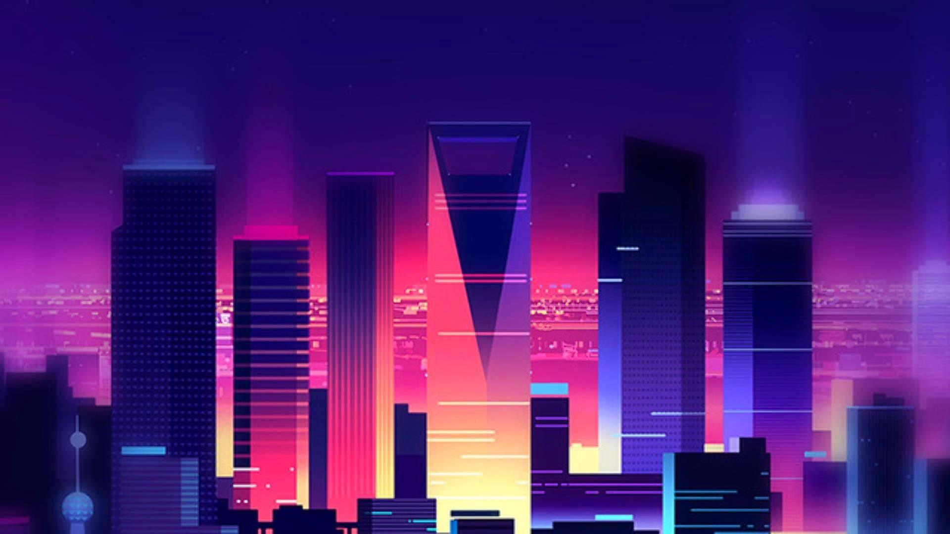 1920 x 1080 · jpeg - Synthwave City Wallpapers - Top Free Synthwave City Backgrounds ...