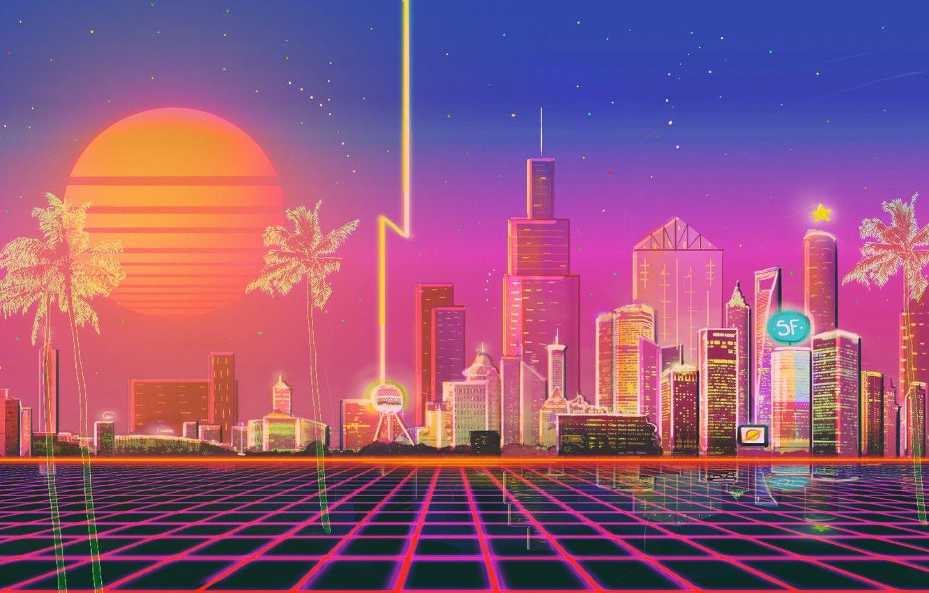 1332 x 850 · jpeg - Synthwave City Wallpapers - Top Free Synthwave City Backgrounds ...