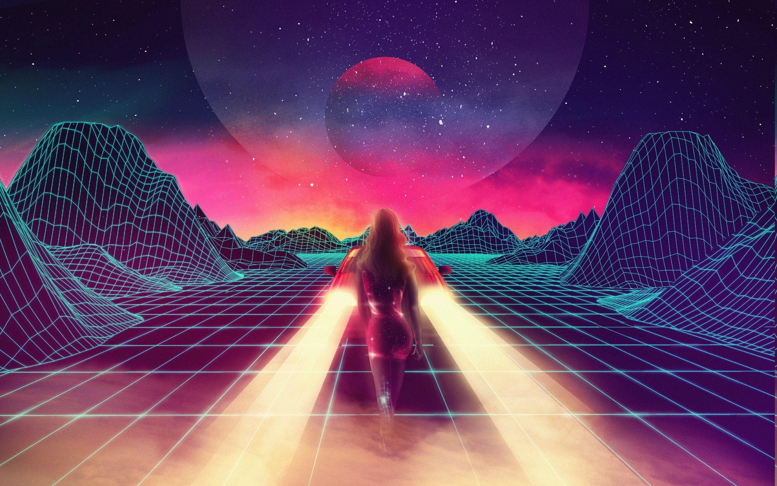 2551 x 1596 · jpeg - Synthwave Wallpaper 4K - Download Free HD Images - Trafoos