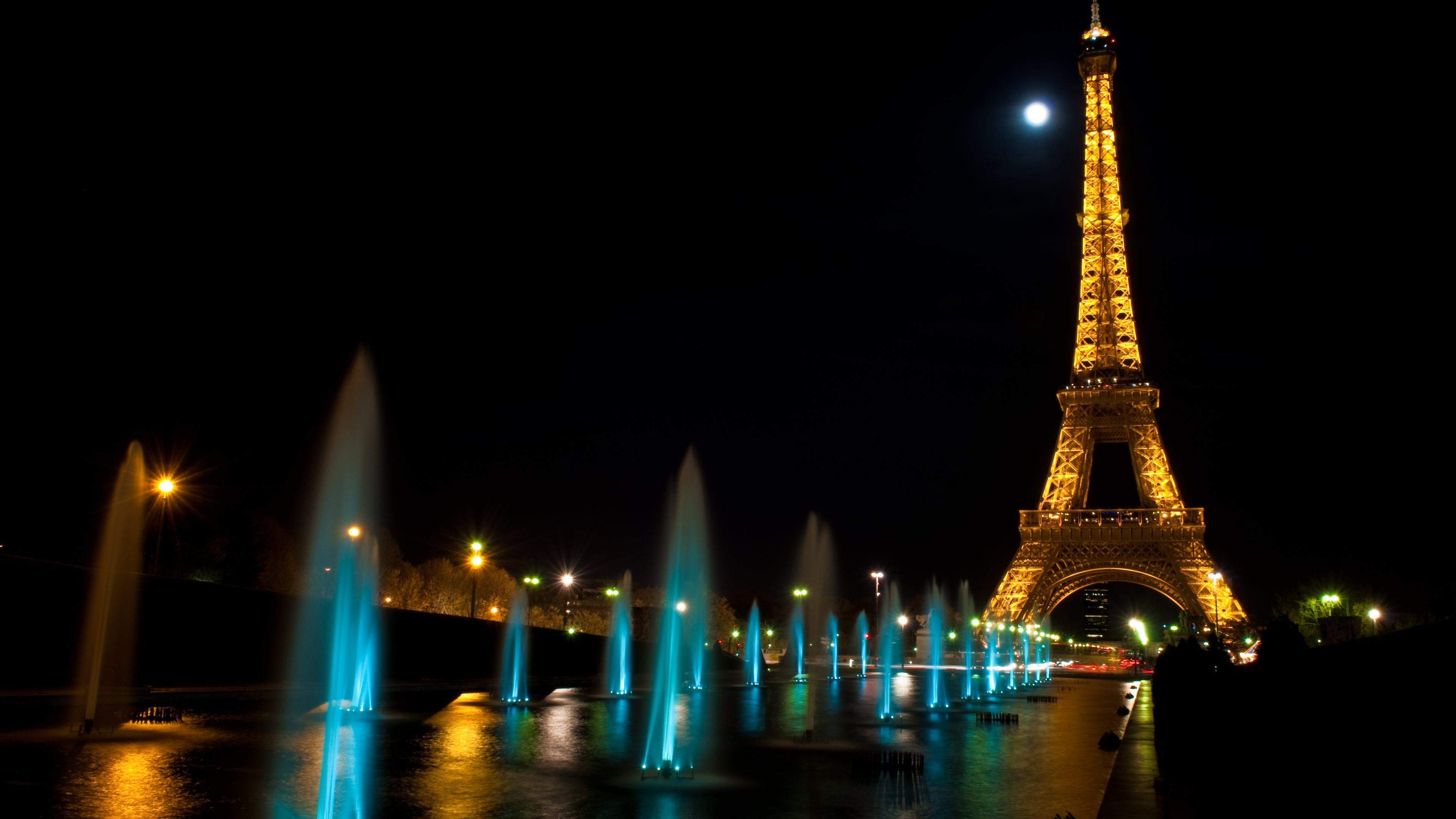 3840 x 2160 · jpeg - Paris at Night. Tour Eiffel HD wallpapers | 4K MacBook and Desktop ...