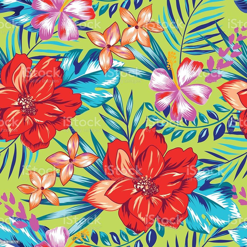 1024 x 1024 · jpeg - Gorgeous Hawaiian Print Seamless Background Stock Illustration ...