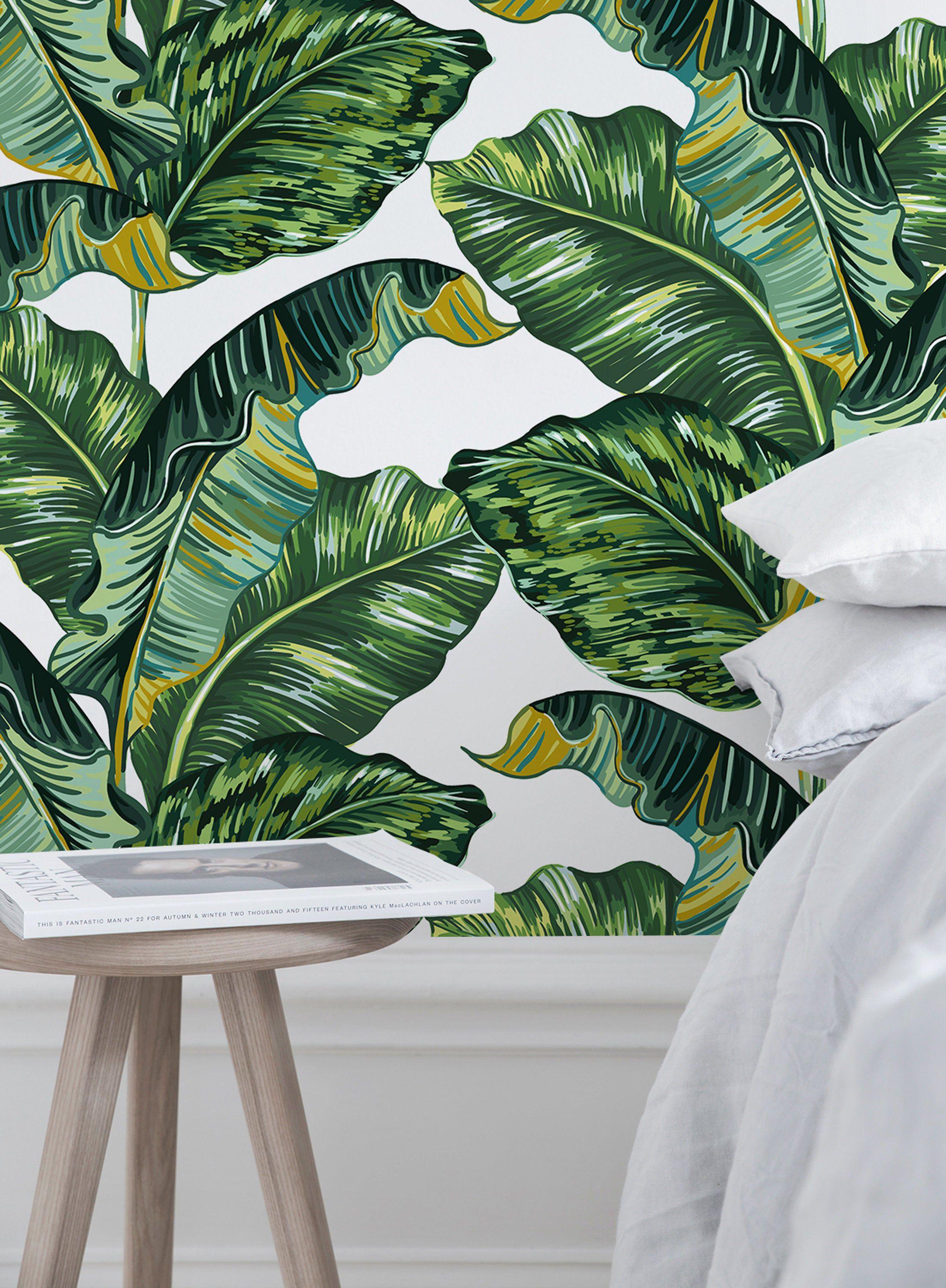 2204 x 3000 · jpeg - Tropical Wallpaper Banana Leaf Wallpaper Wall Decor Peel | Etsy ...
