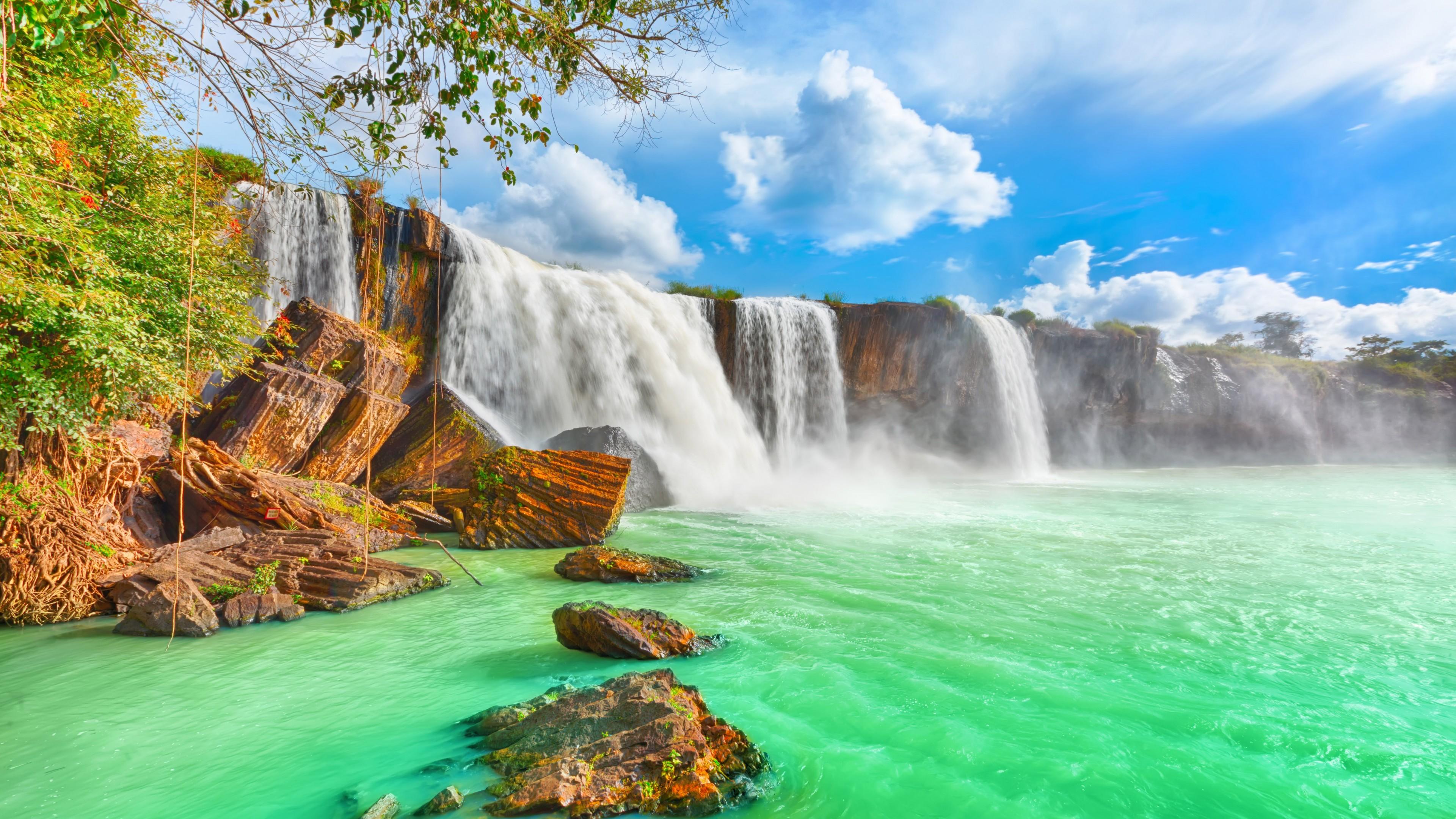 3840 x 2160 · jpeg - Wallpaper waterfall, 4k, HD wallpaper, Beautiful Dry Nur, Vietnam ...
