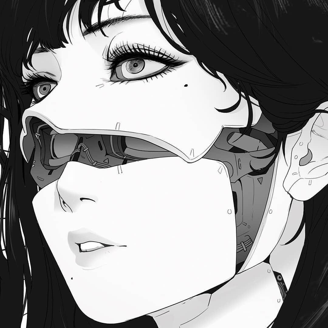 1080 x 1080 · jpeg - Cyberpunk Lover | Art cyberpunk, Dessin noir et blanc, Art manga