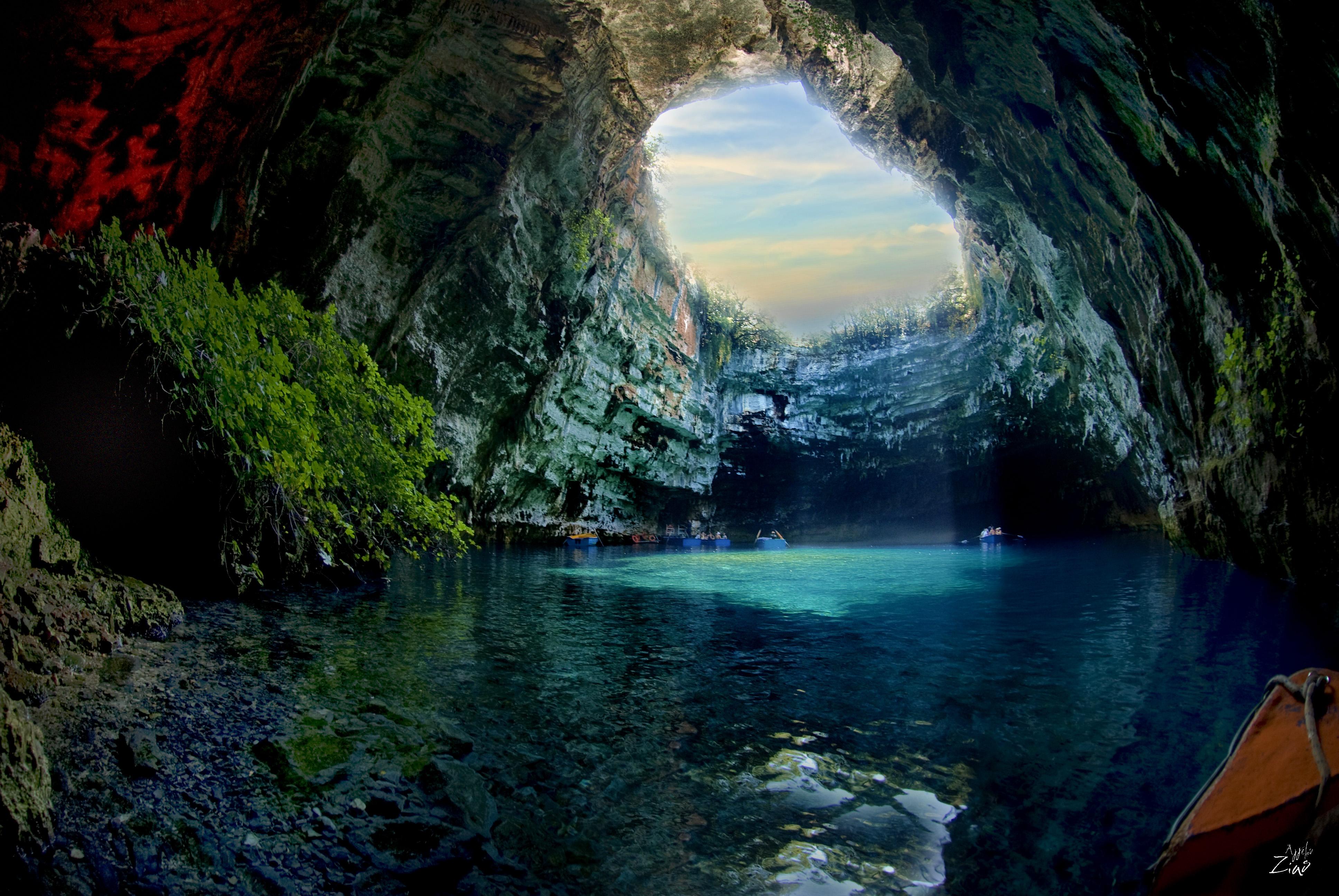 3872 x 2592 · jpeg - Melissani Cave in Greece 4k Ultra HD Wallpaper | Background Image ...