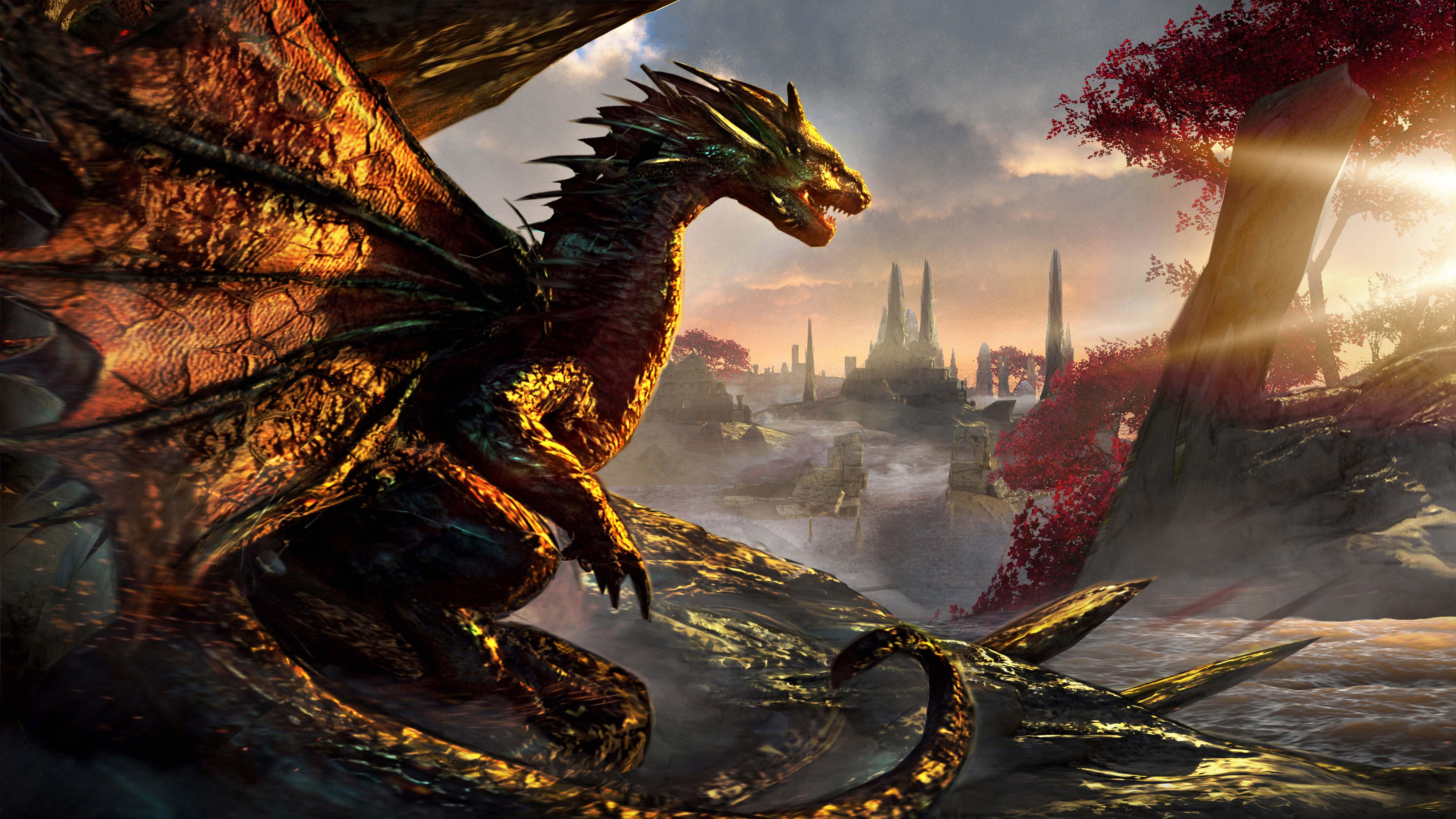 5760 x 3240 · jpeg - Fantasy Dragon 4k Ultra HD Wallpaper | Background Image | 5760x3240