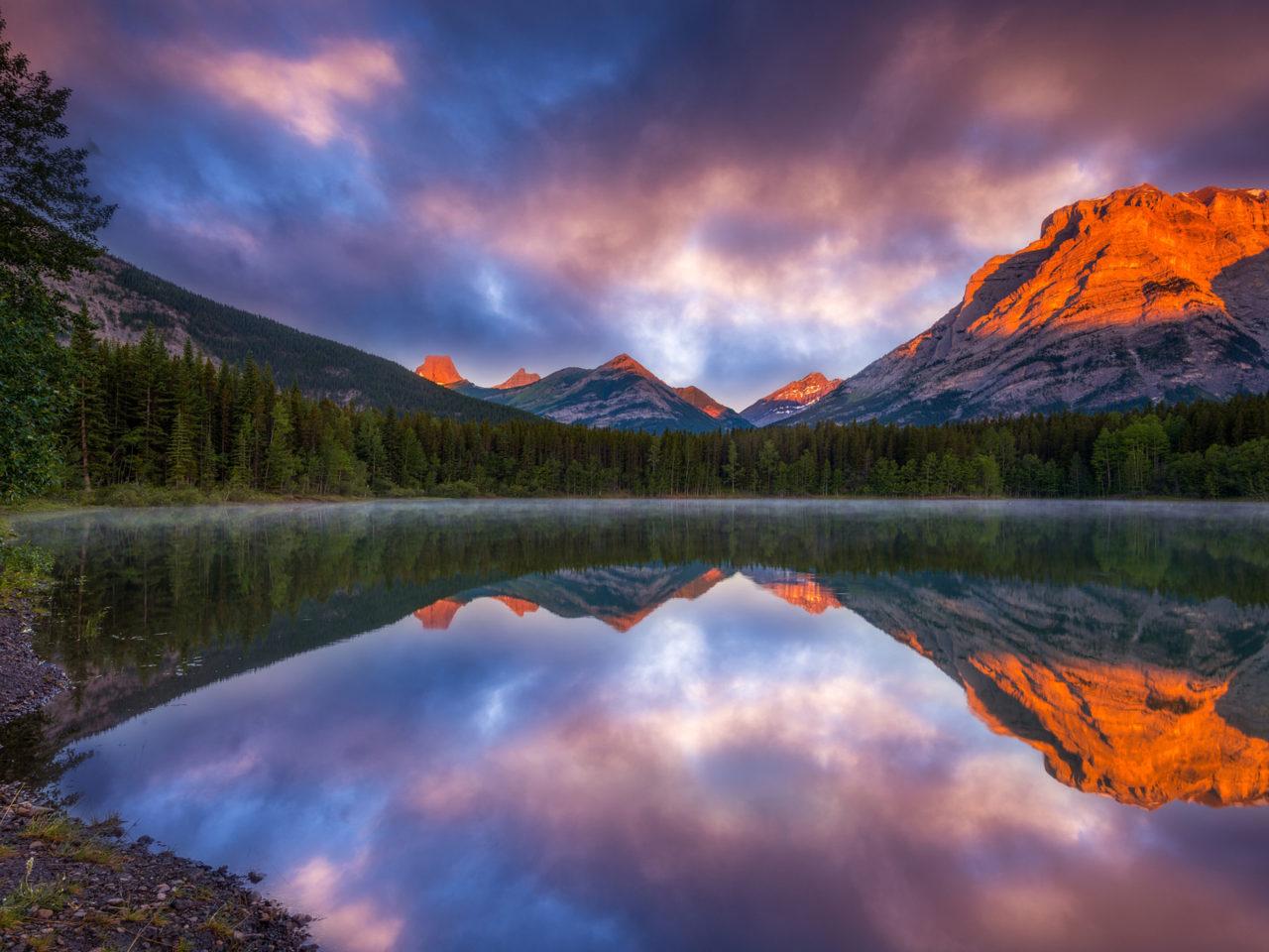 1280 x 960 · jpeg - Mount Kidd In Kananaskis Turner Valley Country Alberta Canada Sunrise ...