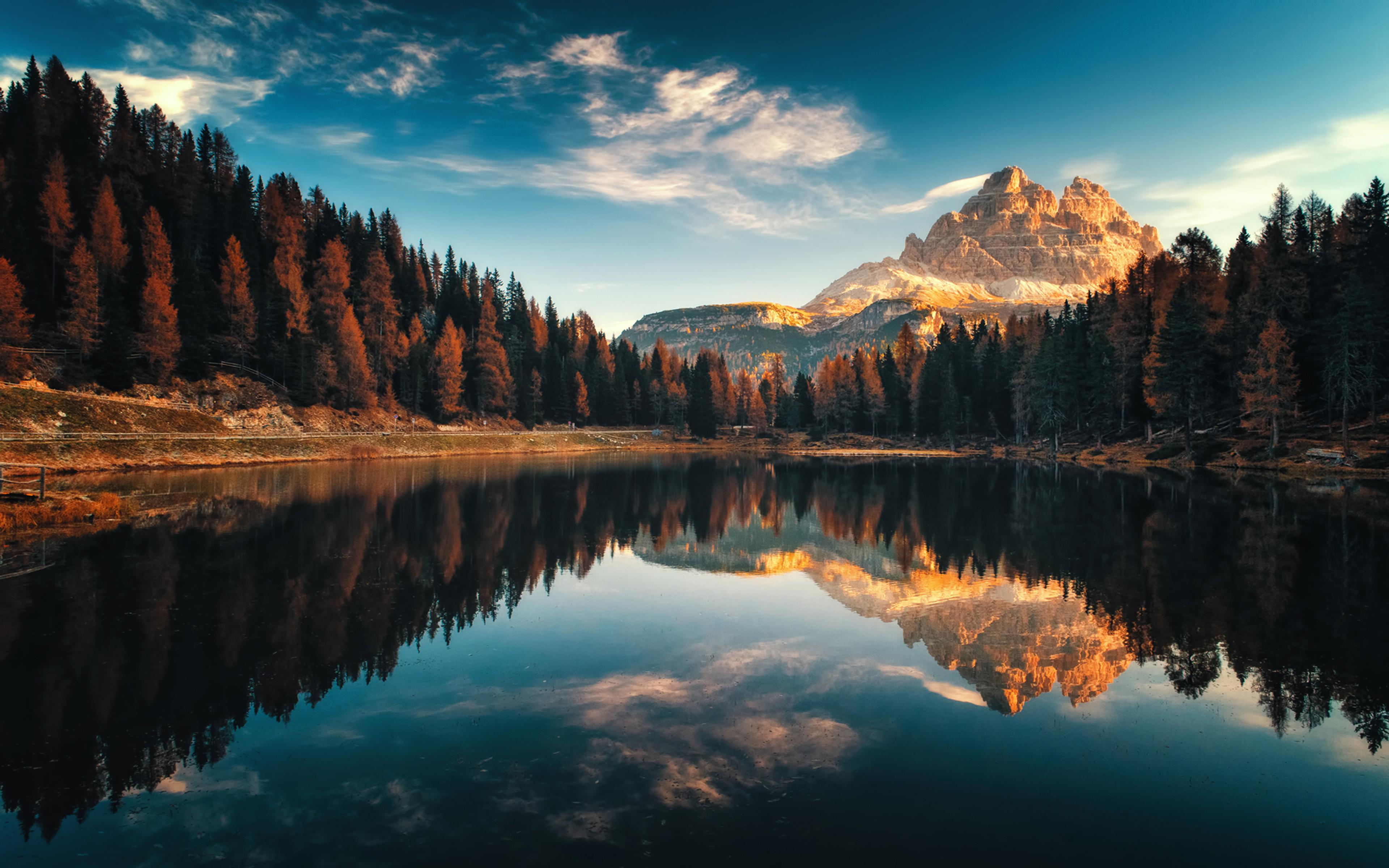 3840 x 2400 · jpeg - Dolomiti Italy Autumn Lago Antorno Landscape Photography Desktop Hd ...