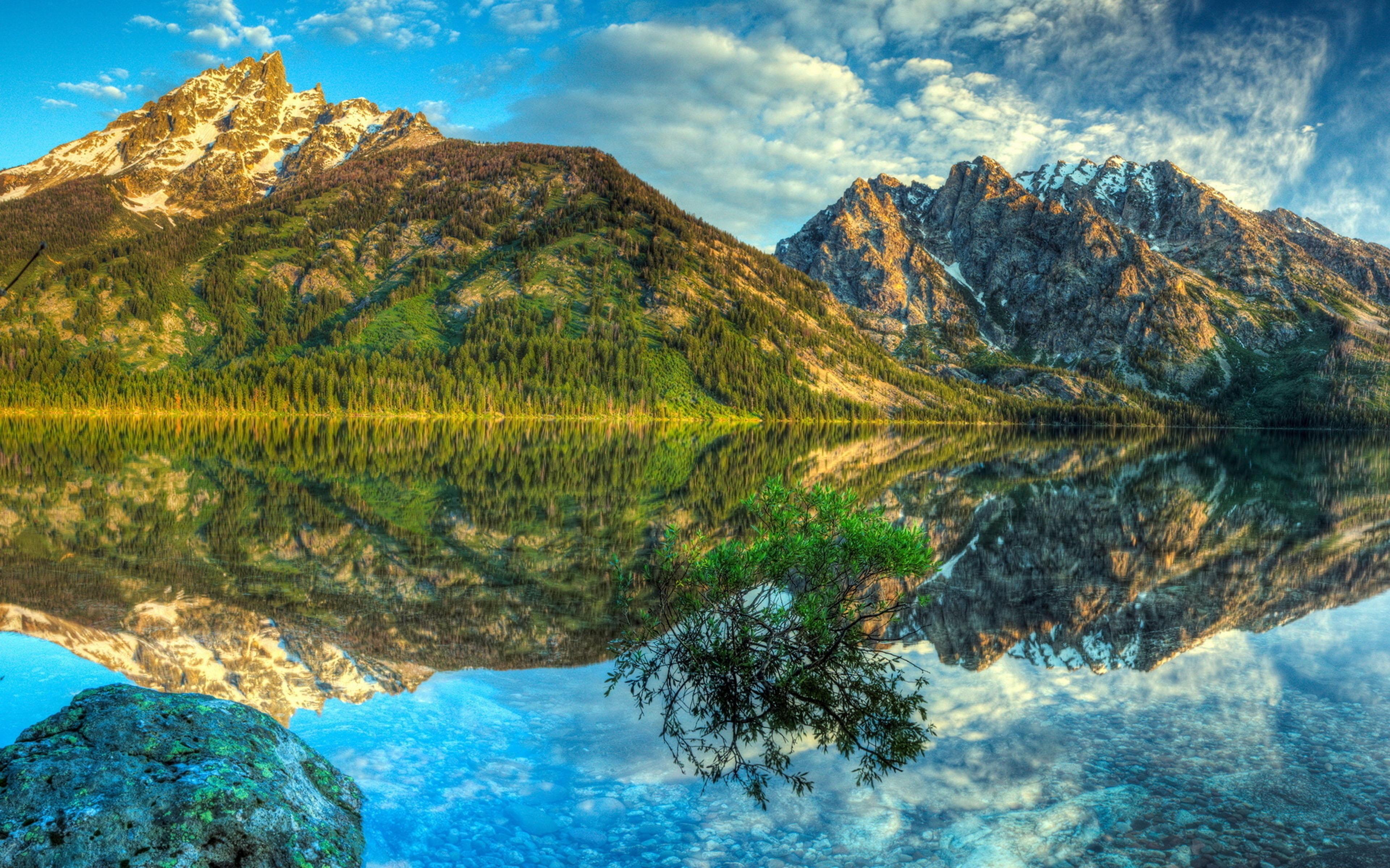 3840 x 2400 · jpeg - Nature Hd Wallpapers For Desktop Mountains Lake Reflection Clouds Sky ...