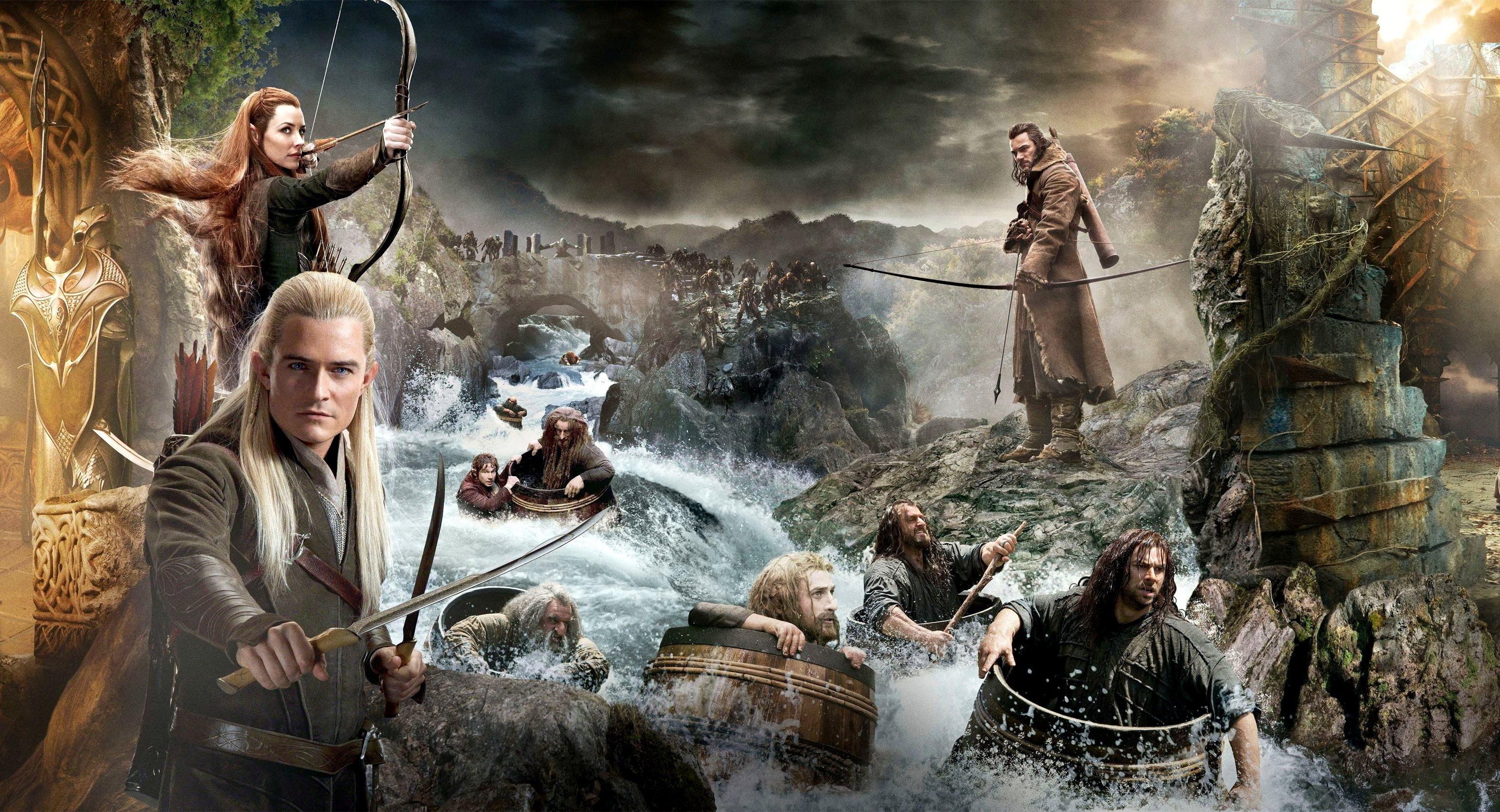 3076 x 1666 · jpeg - Hobbit lotr lord rings fantasy warrior collage poster wallpaper ...