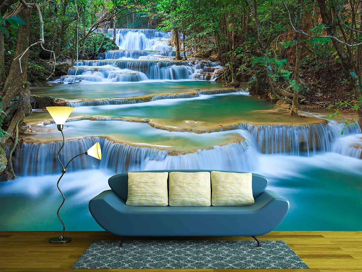 1500 x 1125 · jpeg - wall26 - Deep Forest Waterfall in Kanchanaburi, Thailand - Removable ...