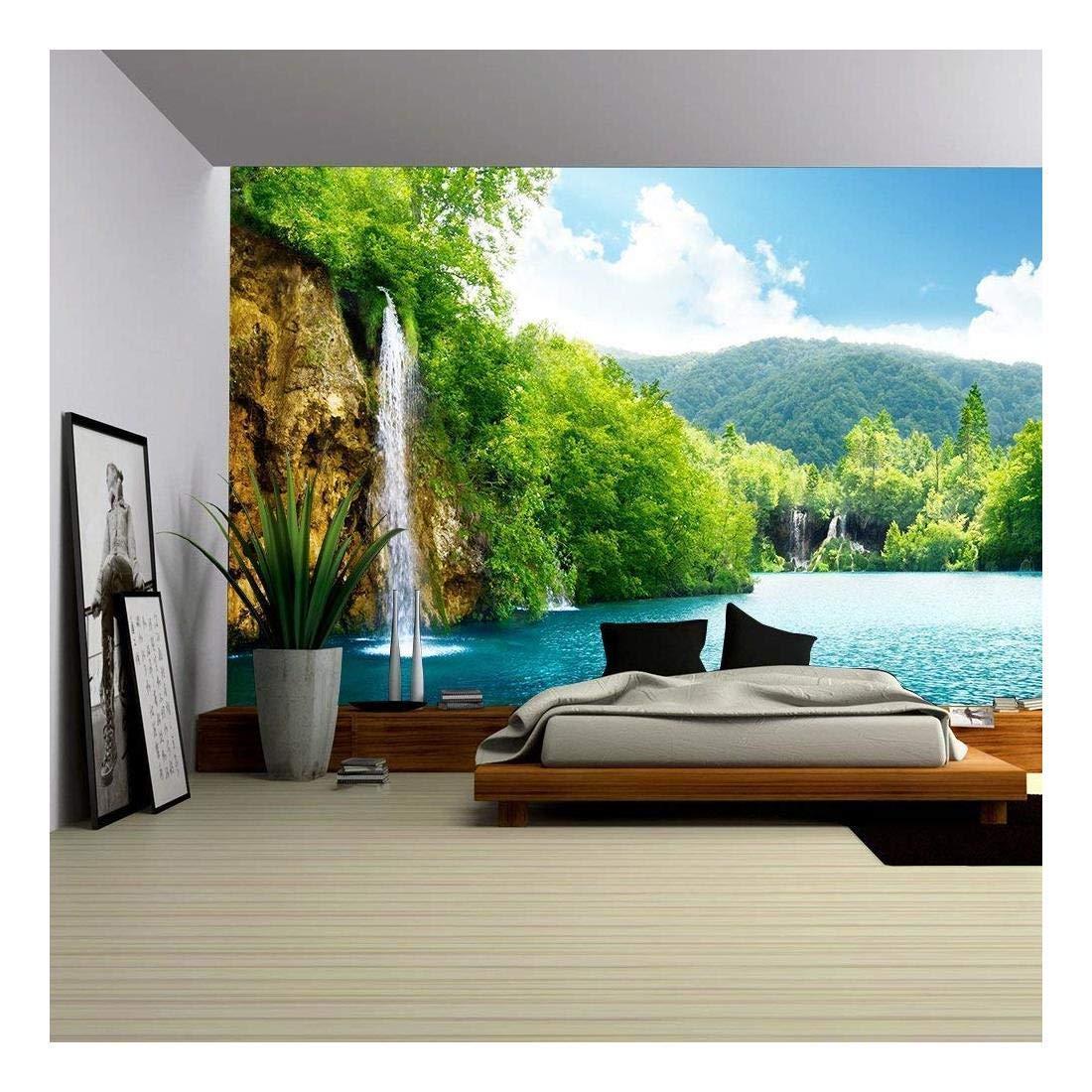 1100 x 1100 · jpeg - wall26 - Waterfall in Deep Forest of Croatia - Removable Wall Mural ...