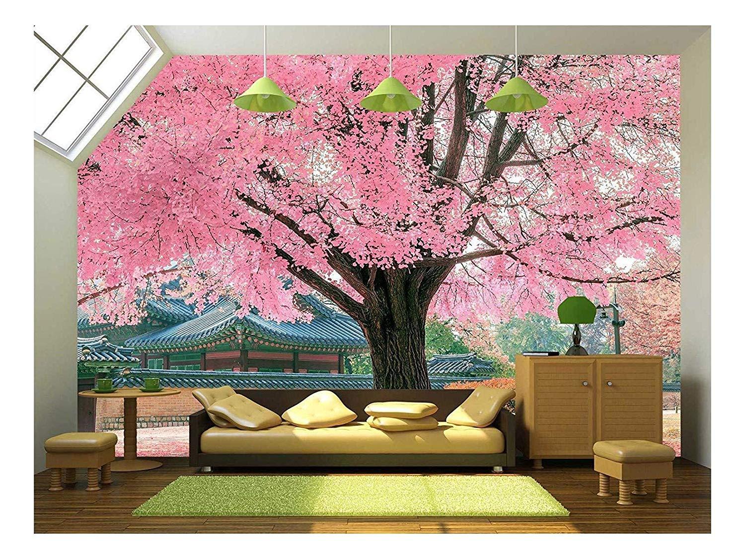 1500 x 1125 · jpeg - wall26 - Pink Tree. - Removable Wall Mural | Self-Adhesive Large ...