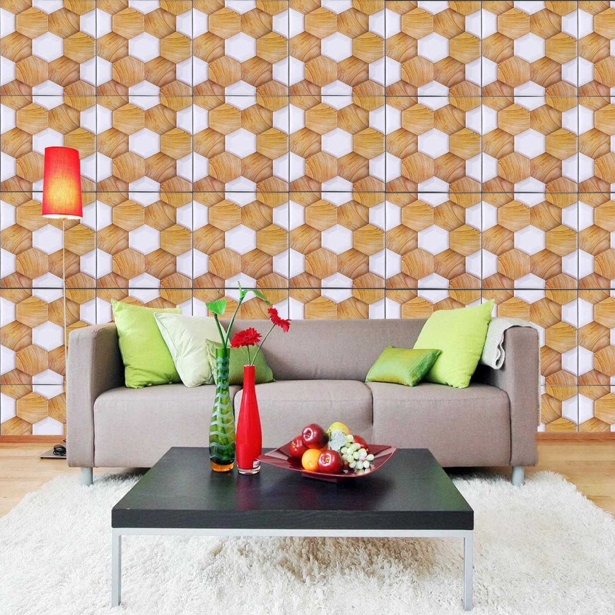 1200 x 1200 · jpeg - 10 Pack 3D Tile Decor, 3D Wall Panels Peel and Stick Wallpaper for ...