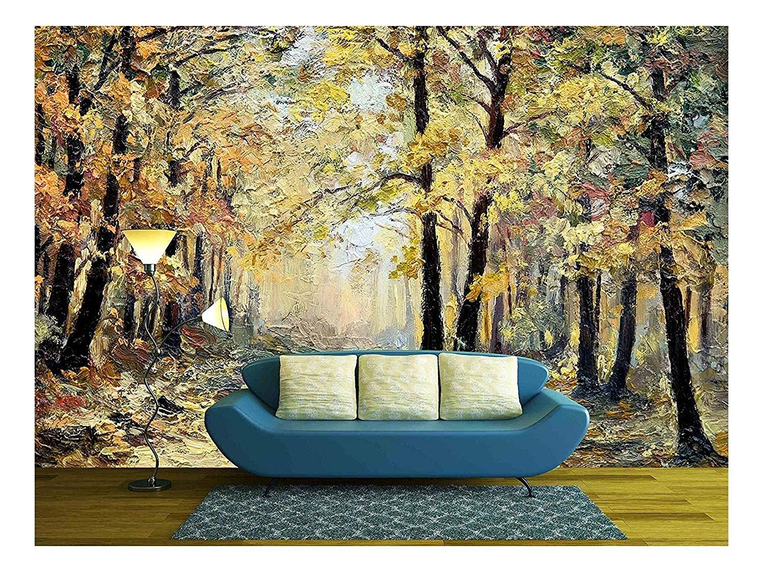 1500 x 1125 · jpeg - wall26 - Oil Painting Landscape - Autumn Forest, Full of Fallen Leaves ...