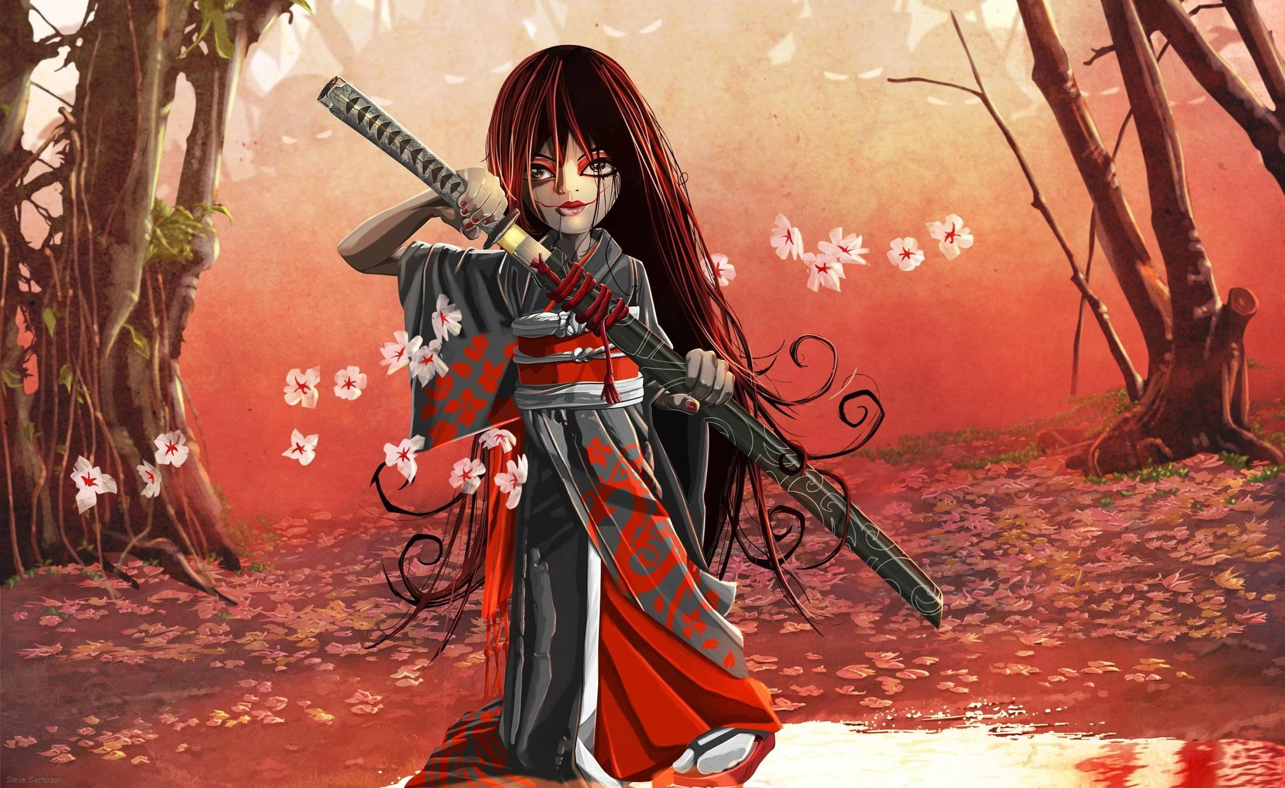 2558 x 1569 · jpeg - Fantasy Samurai HD Wallpaper | Background Image | 2558x1569