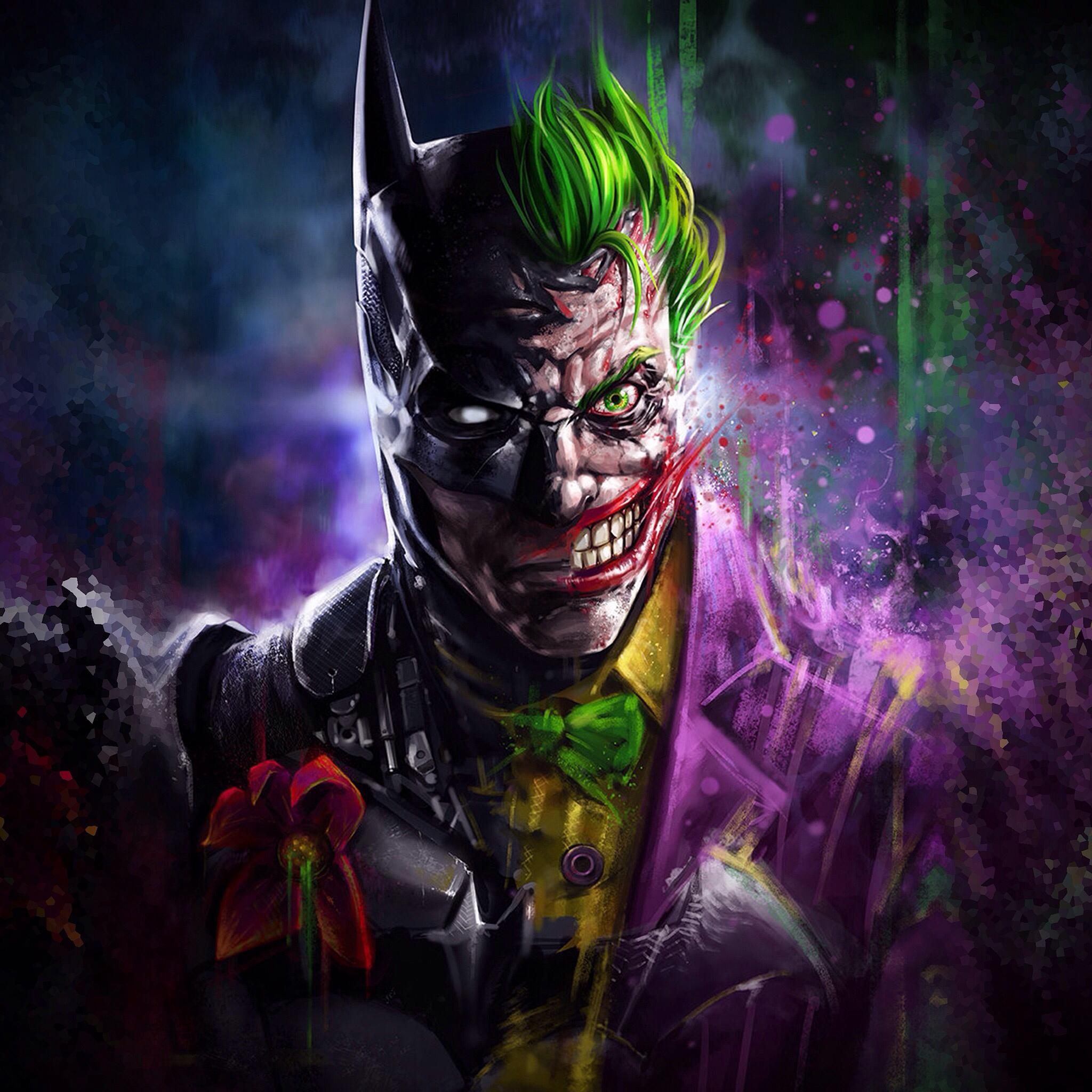 2048 x 2048 · jpeg - Batman Joker Art, HD Superheroes, 4k Wallpapers, Images, Backgrounds ...