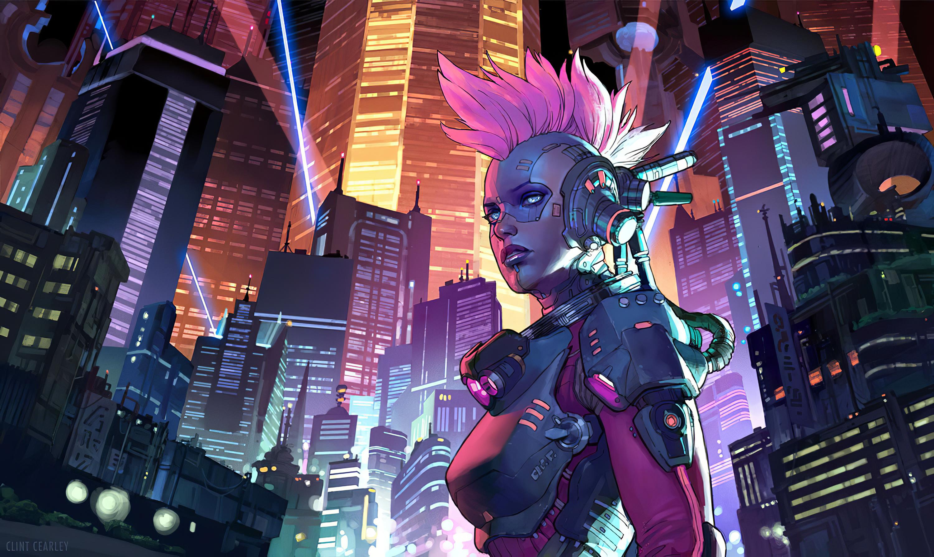 3000 x 1788 · jpeg - Sci Fi Cyberpunk HD Wallpaper | Background Image | 3000x1788