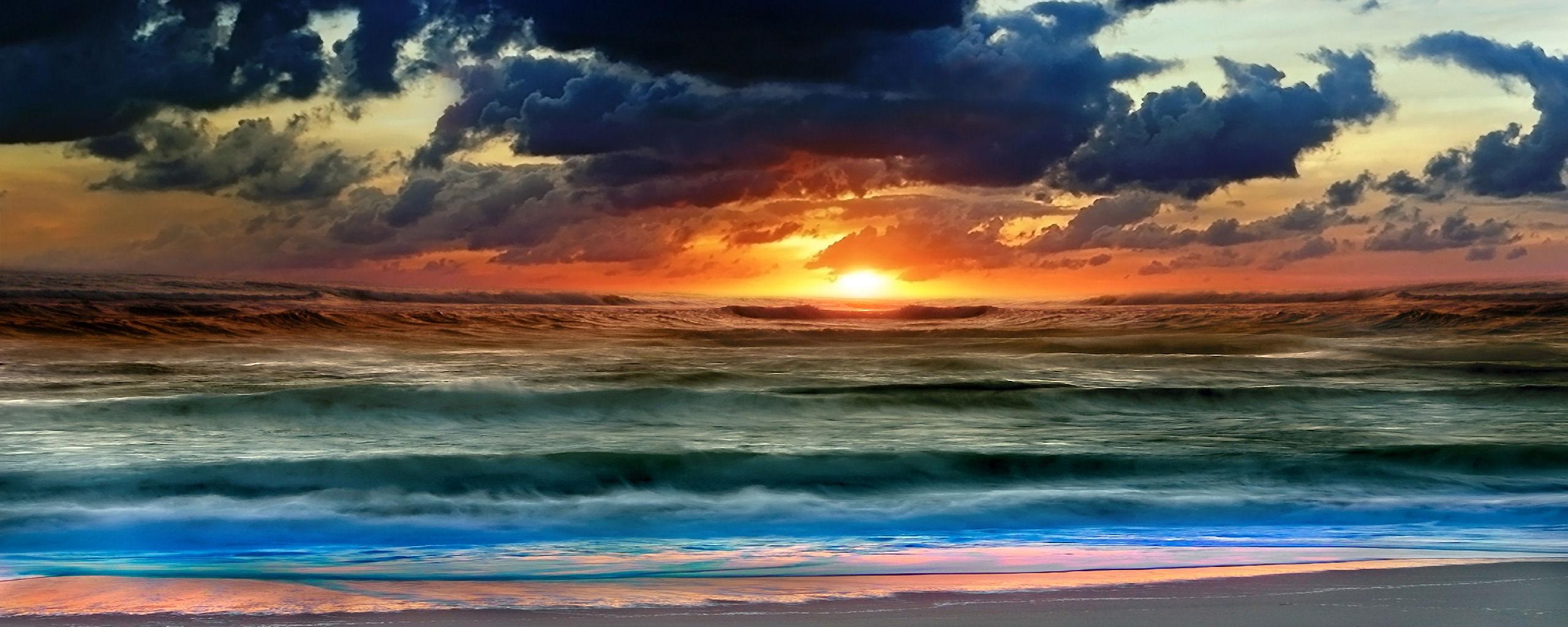 2560 x 1024 · jpeg - Dual Screen Backgrounds, Colorful Clouds Dual Screen Backgrounds, #19292