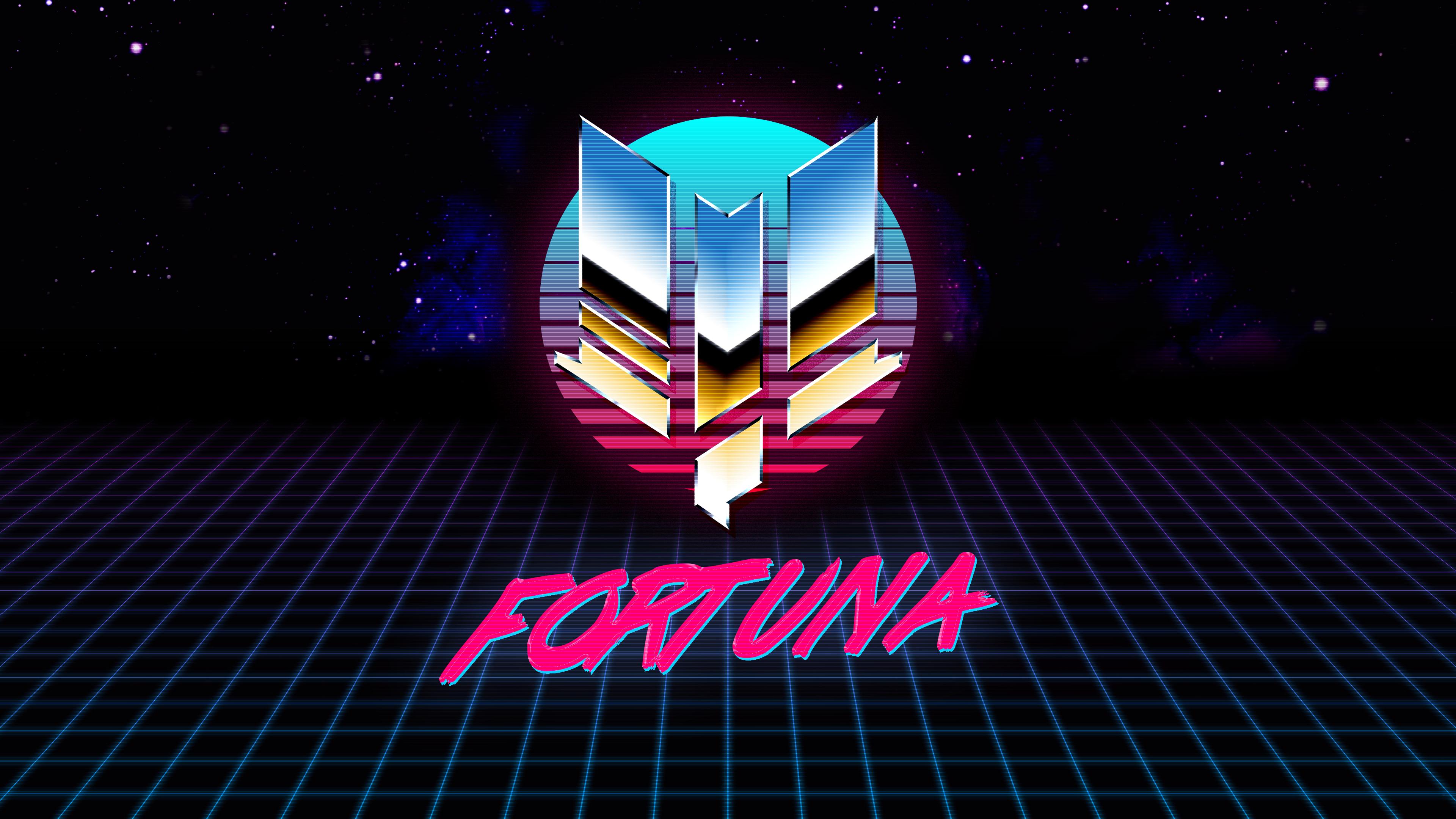 3840 x 2160 · png - Synthwave Fortuna : Warframe