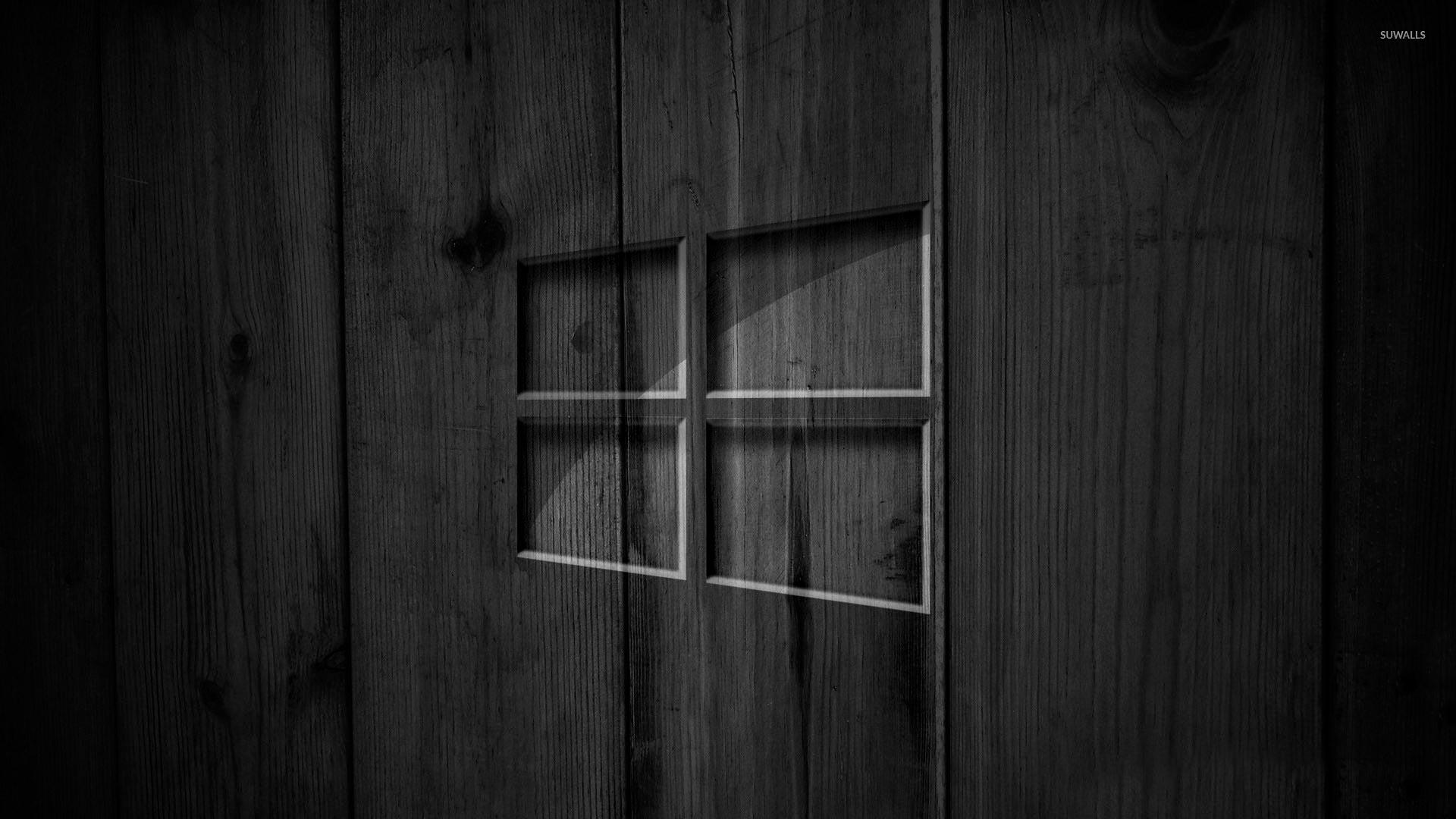 1920 x 1080 · jpeg - Windows 10 on black wooden panels wallpaper - Computer wallpapers - #49124