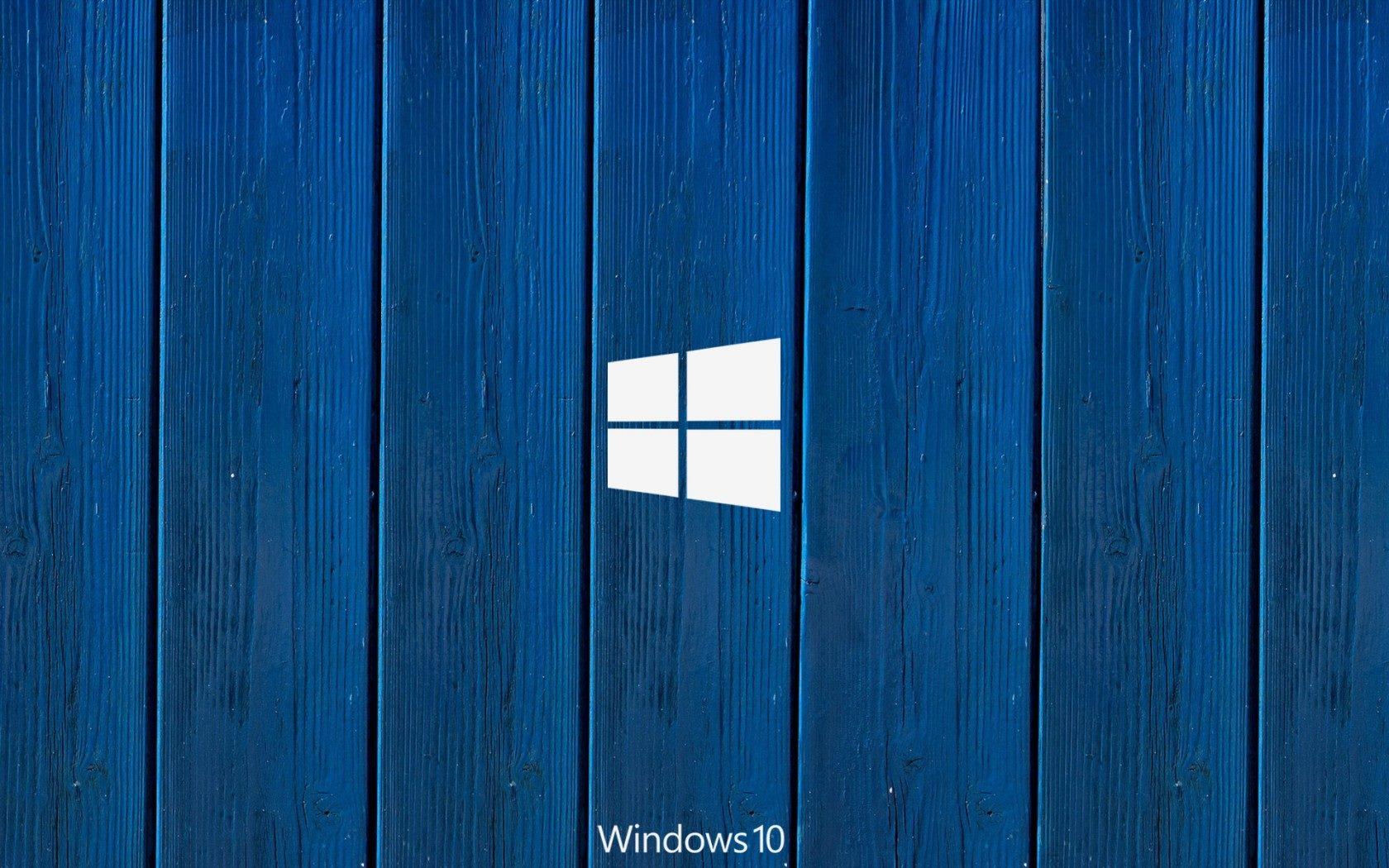 1680 x 1050 · jpeg - wood, Blue, Windows 10 Wallpapers HD / Desktop and Mobile Backgrounds