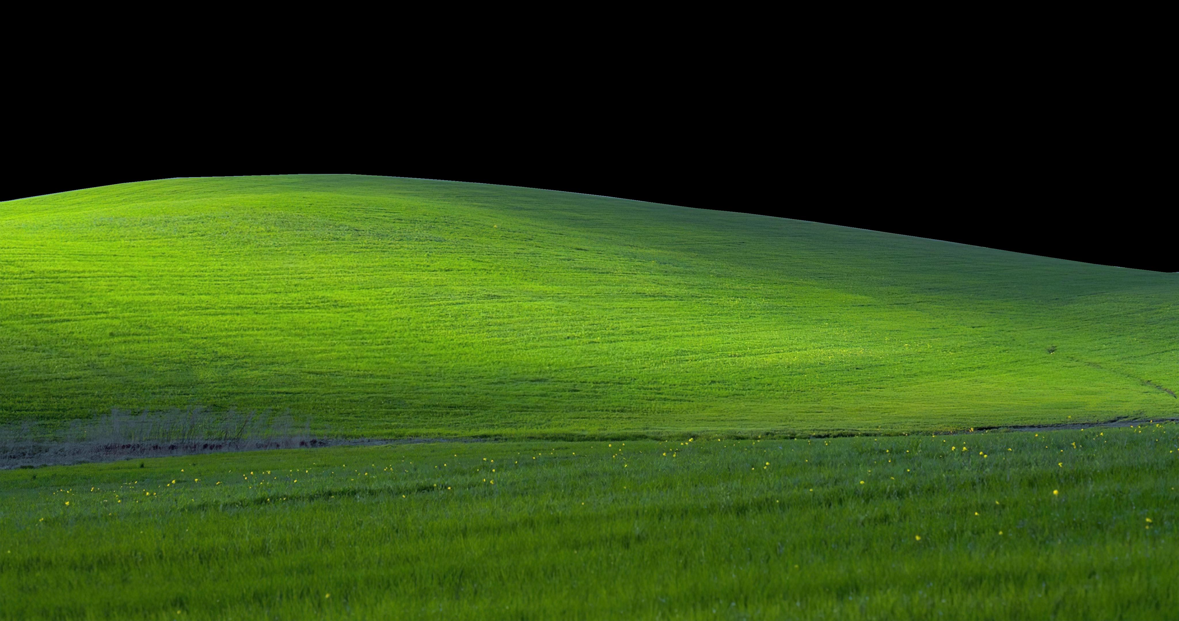 4096 x 2160 · png - Windows XP Bliss with transparent sky 4K - Best of Wallpapers for ...