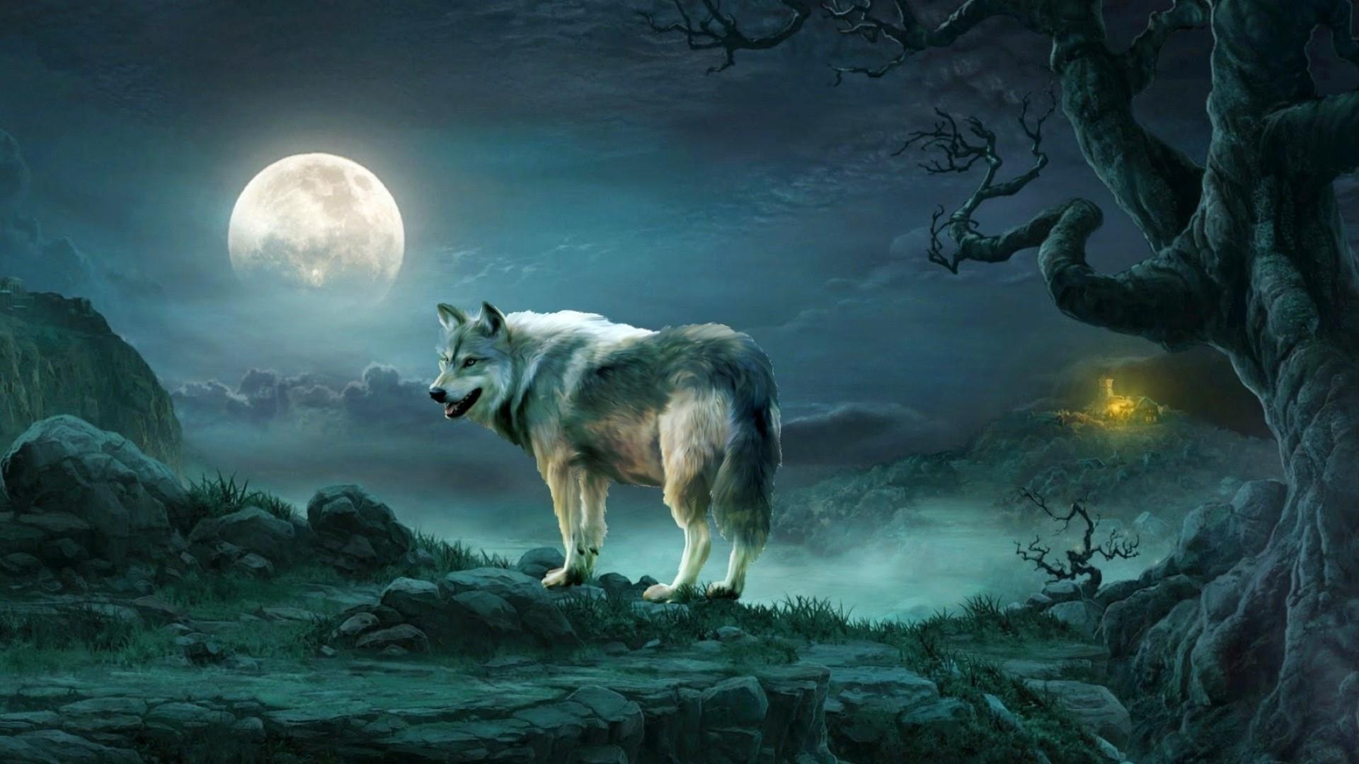 1920 x 1080 · jpeg - Wolf Howling At The Moon Wallpapers (74+ background pictures)