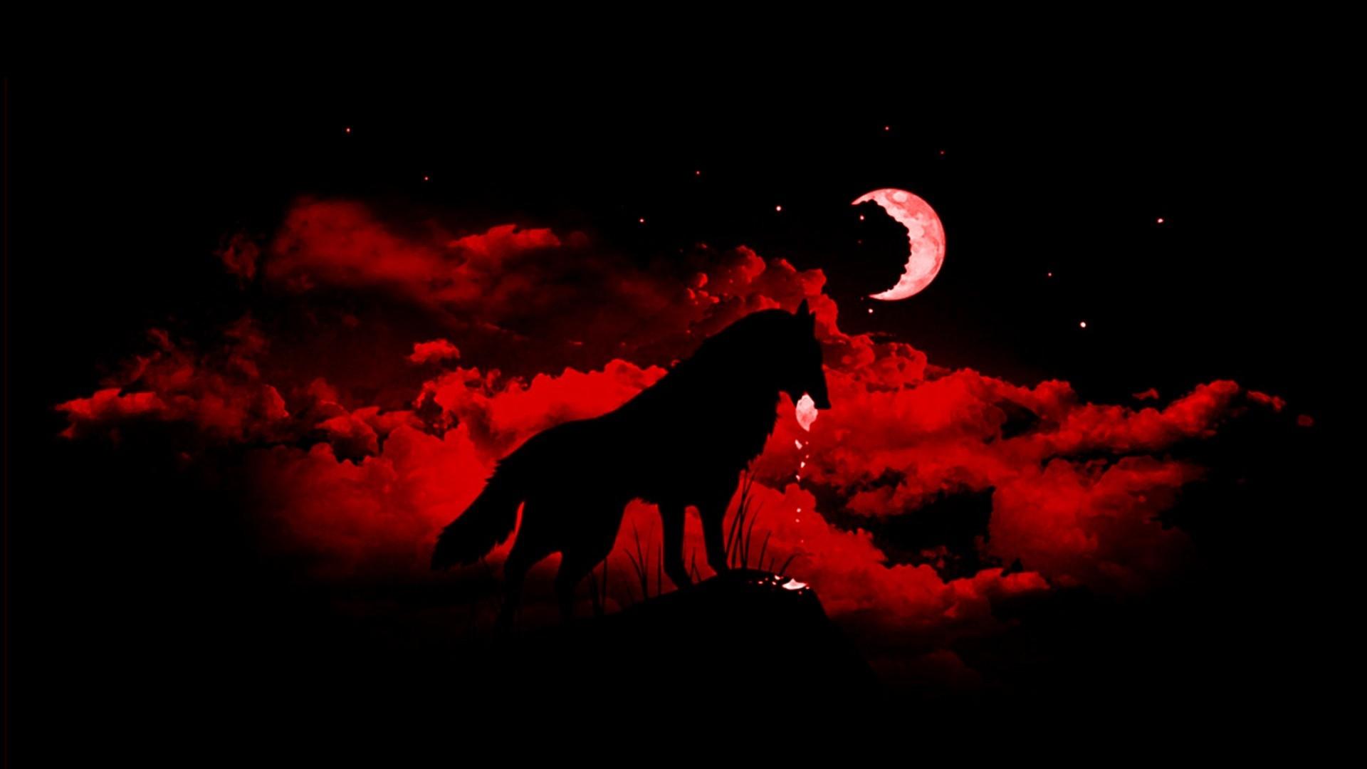 1920 x 1080 · jpeg - wolf fantasy art moon animals night Wallpapers HD / Desktop and Mobile ...