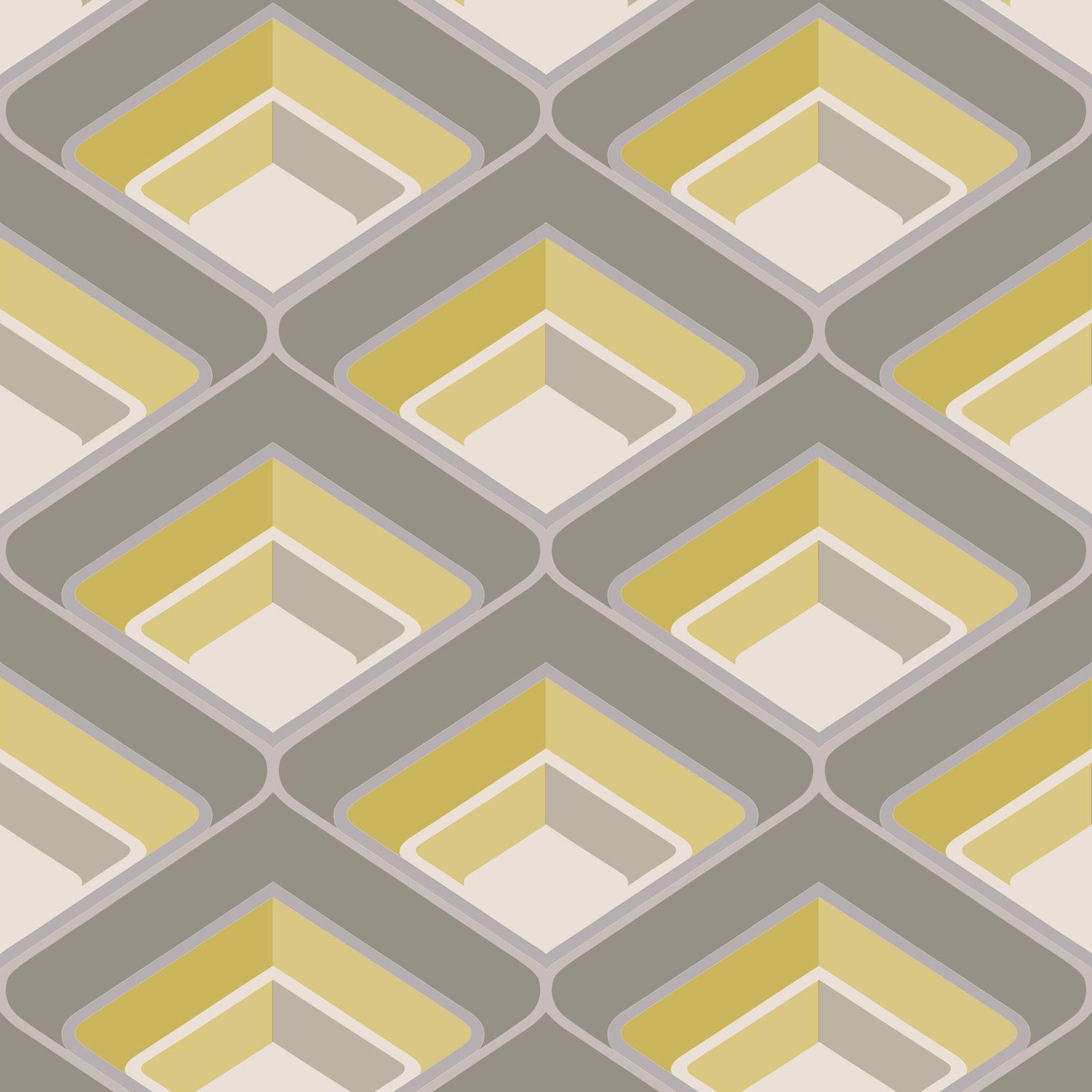 2000 x 2000 · jpeg - Yellow Geometric Print Wallpaper | Avenger 2