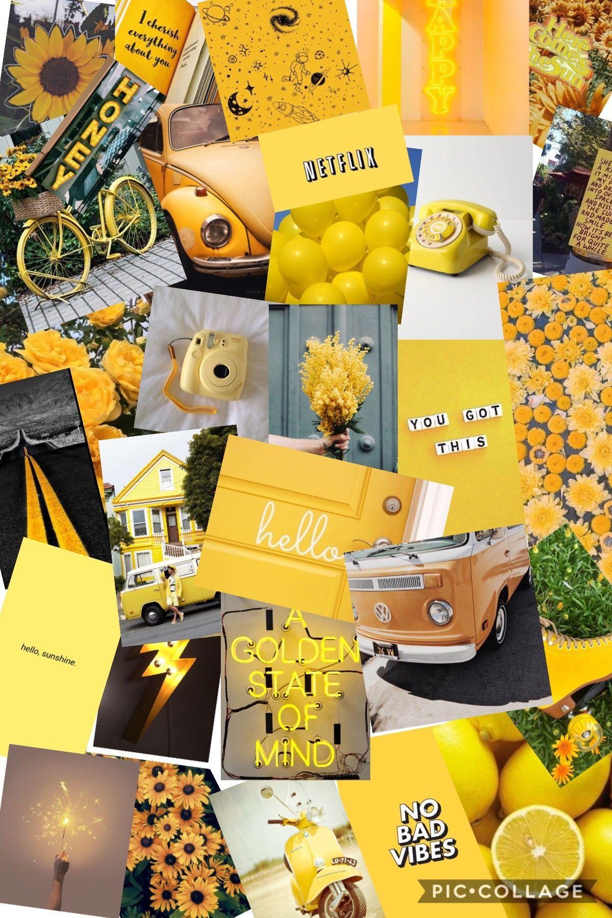 1200 x 1800 · jpeg - Yellow Aesthetic Collage Wallpapers - Wallpaper Cave