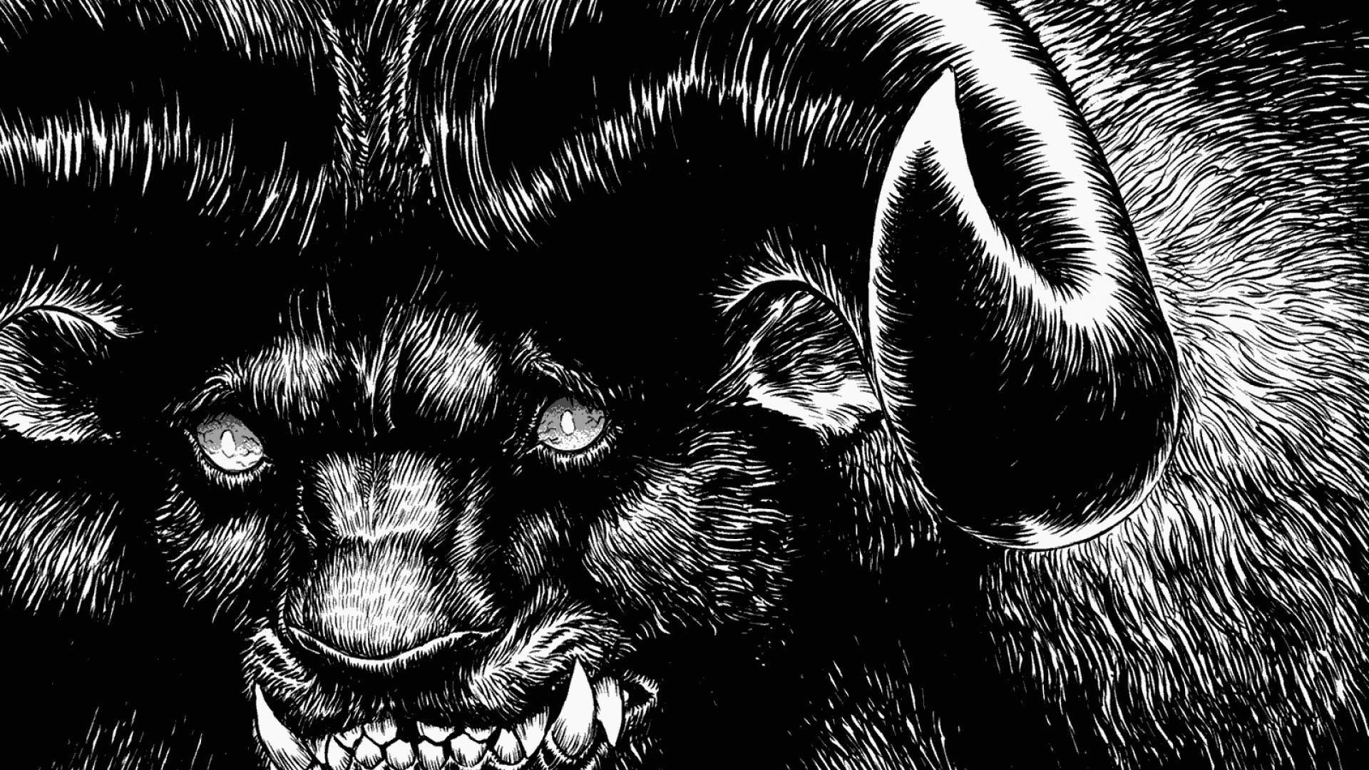 1920 x 1080 · jpeg - Kentaro Miura, Berserk, Zodd, black, artwork, demon horns, demon, horns ...